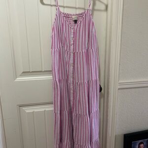 Universal Thread Pink and White Striped Dress